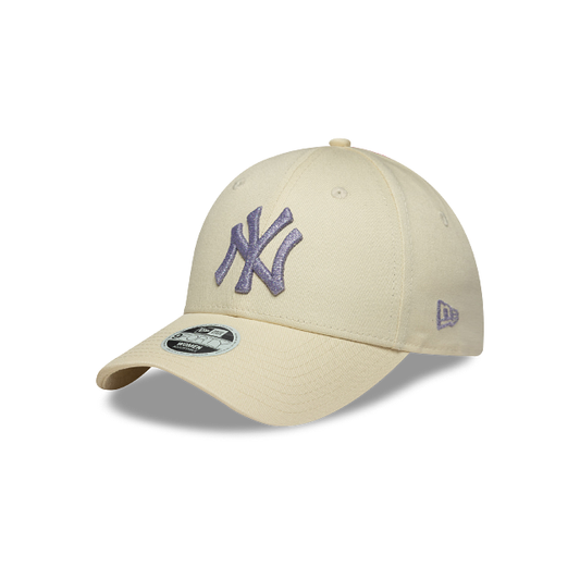 New York Yankees MLB Metallic Logo 9FORTY Strapback para Mujer
