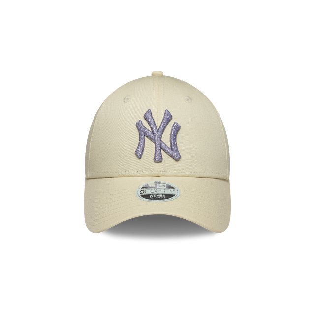 New York Yankees MLB Metallic Logo 9FORTY Strapback para Mujer