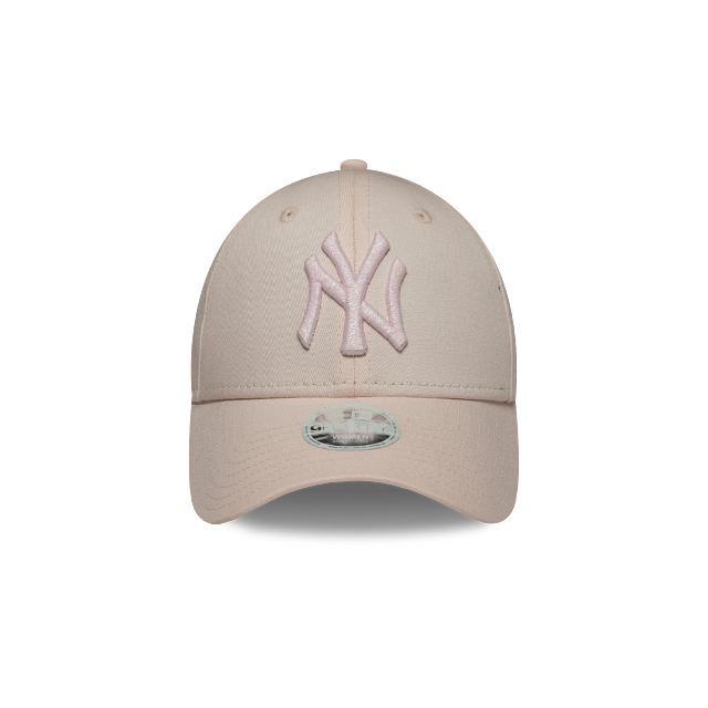 New York Yankees MLB Metallic Logo 9FORTY Strapback Rosa para Mujer