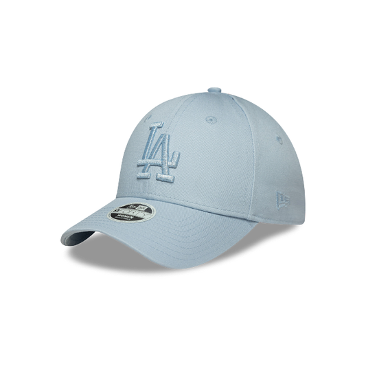 Los Angeles Dodgers MLB Metallic Logo 9FORTY Strapback Azul para Mujer