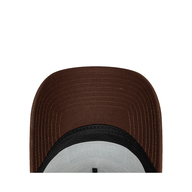 New Era Suede Visor 9FORTY A-Frame Strapback Café