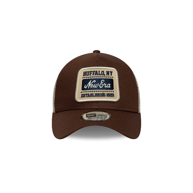 New Era Patch 9FORTY A-Frame Trucker Snapback Café
