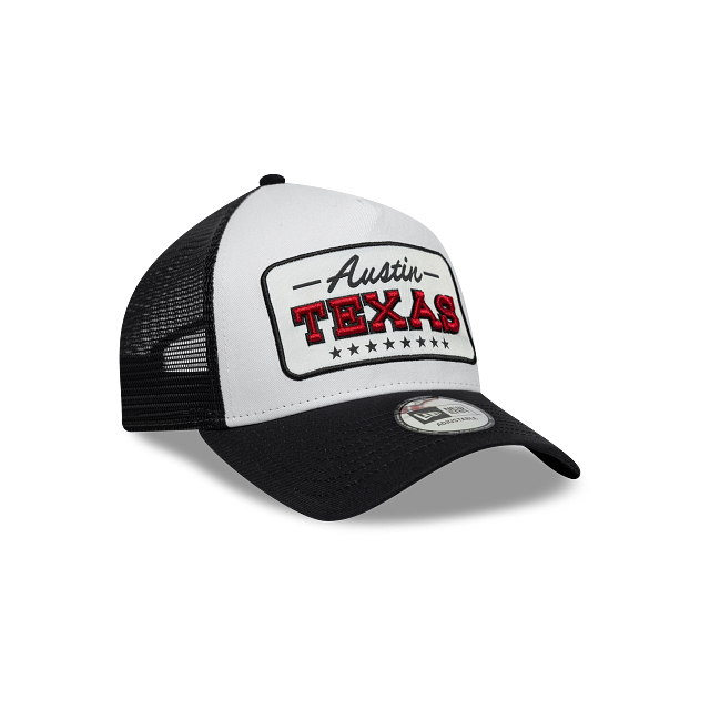 Austin Texas License Plate 9FORTY A-Frame Trucker Snapback