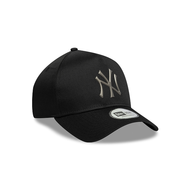 New York Yankees MLB Metallic 9FORTY A-Frame Snapback Negra