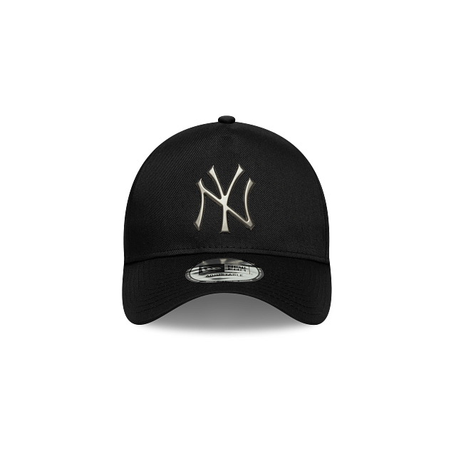 New York Yankees MLB Metallic 9FORTY A-Frame Snapback Negra