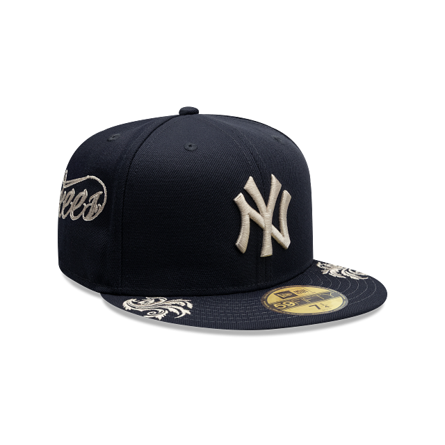 New York Yankees MLB Wordmark 59FIFTY Cerrada Azul