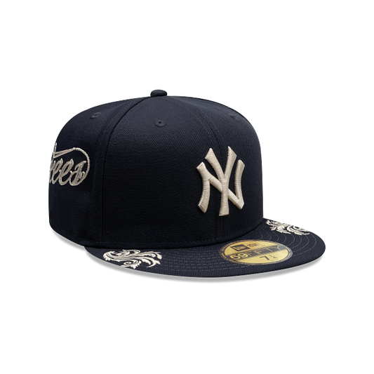 New York Yankees MLB Wordmark 59FIFTY Cerrada Azul