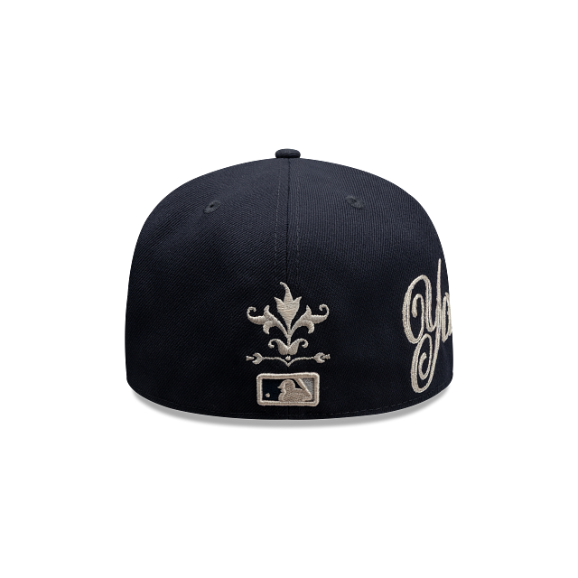 New York Yankees MLB Wordmark 59FIFTY Cerrada Azul