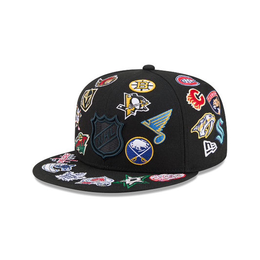 NHL All Over Logo 59FIFTY Cerrada