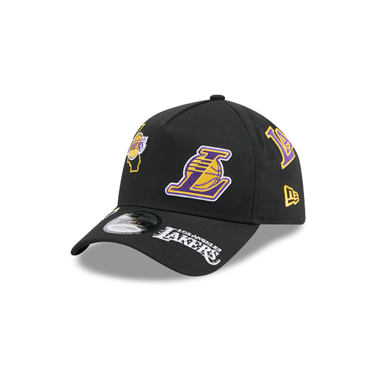 Los Angeles Lakers NBA All Over Team 9FORTY A-Frame Snapback