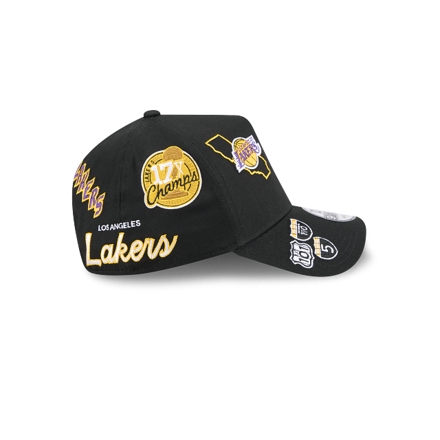 Los Angeles Lakers NBA All Over Team 9FORTY A-Frame Snapback