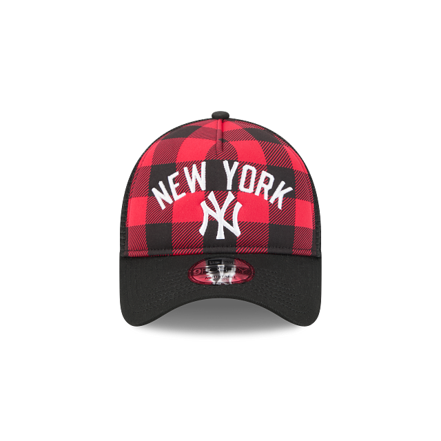 New York Yankees MLB Novelty Check 9FORTY A-Frame Trucker Snapback