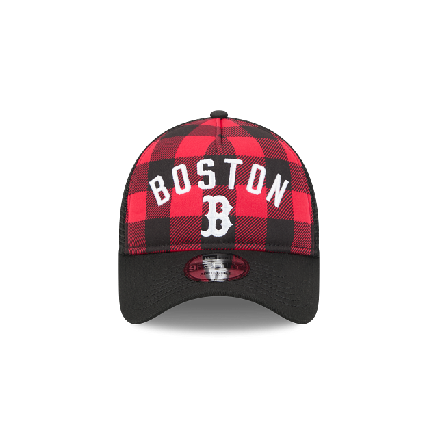 Boston Red Sox MLB Novelty Check 9FORTY A-Frame Trucker Snapback