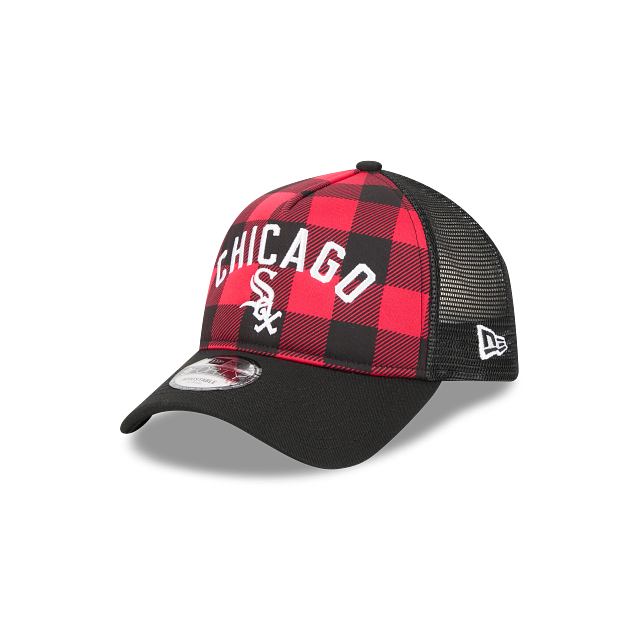 Chicago White Sox MLB Novelty Check 9FORTY A-Frame Trucker Snapback