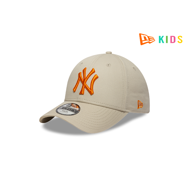 New York Yankees MLB League Essentials 9FORTY Strapback Beige para Niña o Niño