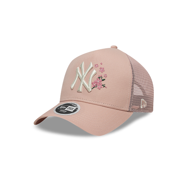 New York Yankees MLB Floral 9FORTY A-Frame Trucker Snapback para Mujer