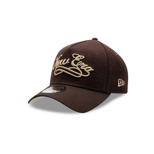 New Era Melton Wool Brown 9FORTY A-Frame Snapback