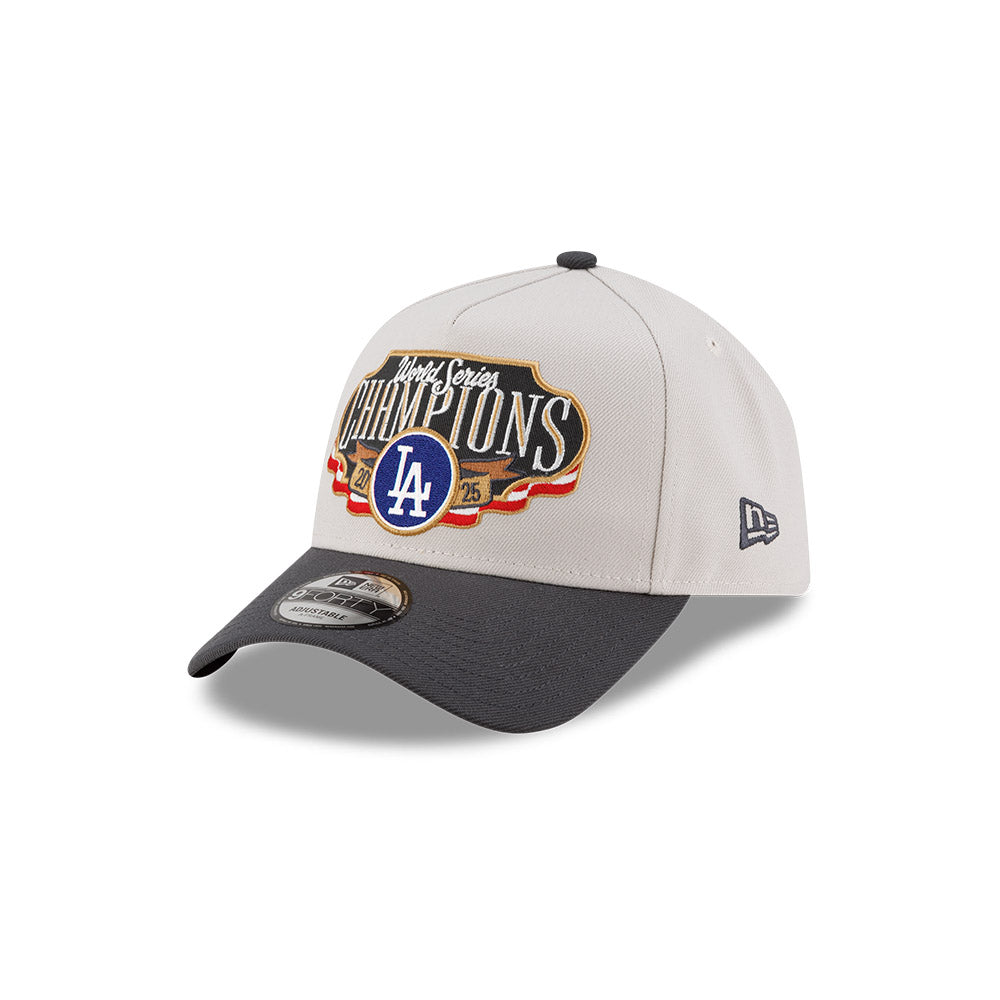 Los Angeles Dodgers MLB World Series Champions 2025 Locker Room 2025 9FORTY A-Frame Snapback