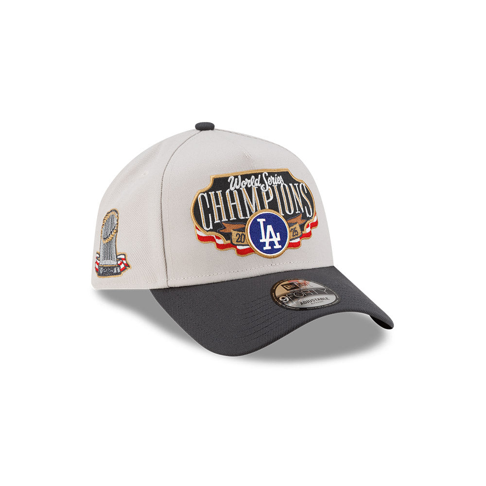 Los Angeles Dodgers MLB World Series Champions 2025 Locker Room 2025 9FORTY A-Frame Snapback