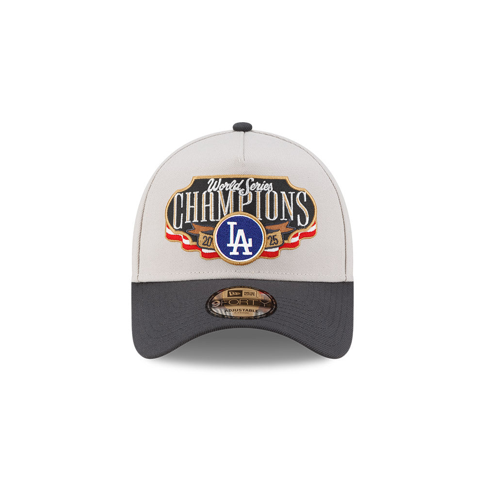 Los Angeles Dodgers MLB World Series Champions 2025 Locker Room 2025 9FORTY A-Frame Snapback