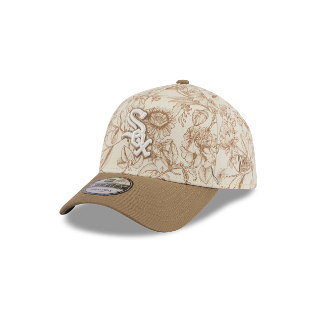 Chicago White Sox MLB Spring Floral 9FORTY A-Frame Snapback Café