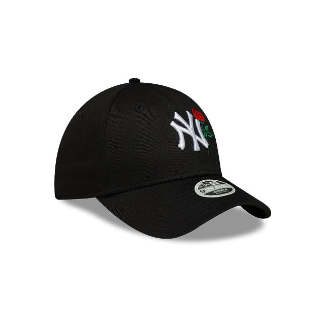 New York Yankees MLB Flower Icon 9FORTY Strapback para Mujer