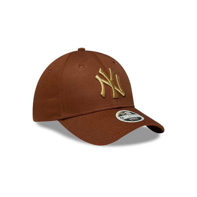 New York Yankees MLB Women's Metallic Logo 9FORTY Strapback
