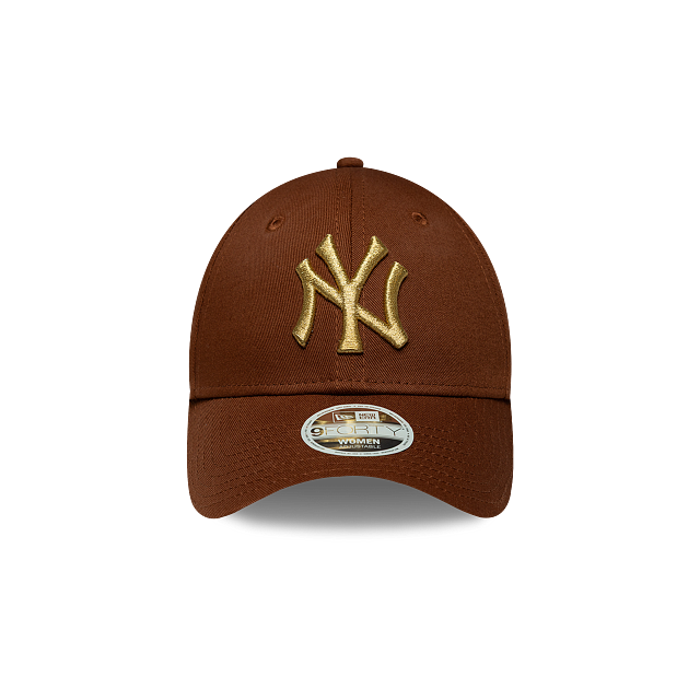 New York Yankees MLB Women's Metallic Logo 9FORTY Strapback