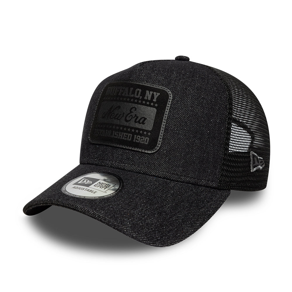 New Era Branded Patch Denim 9FORTY A-FRAME Trucker Snapback