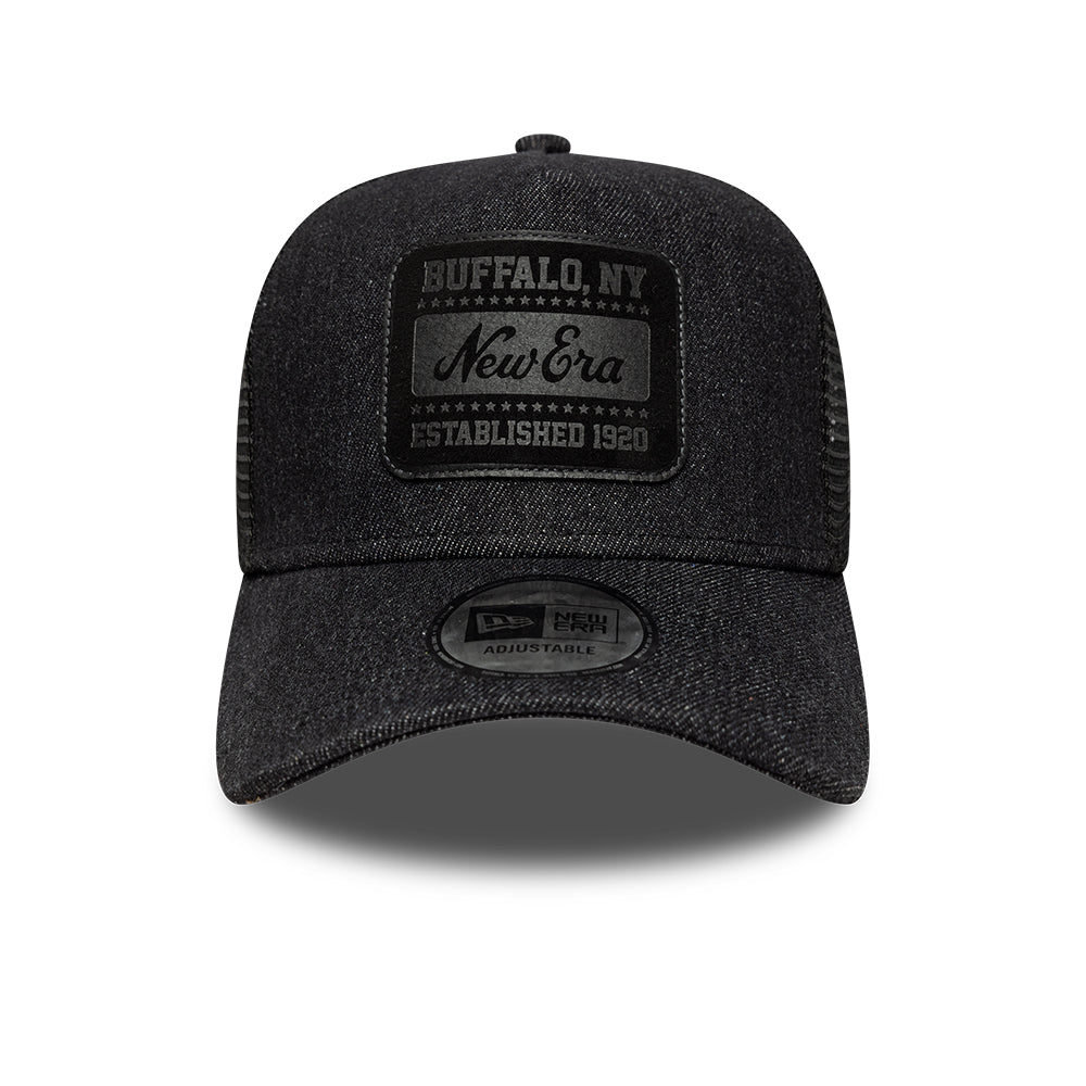 New Era Branded Patch Denim 9FORTY A-FRAME Trucker Snapback