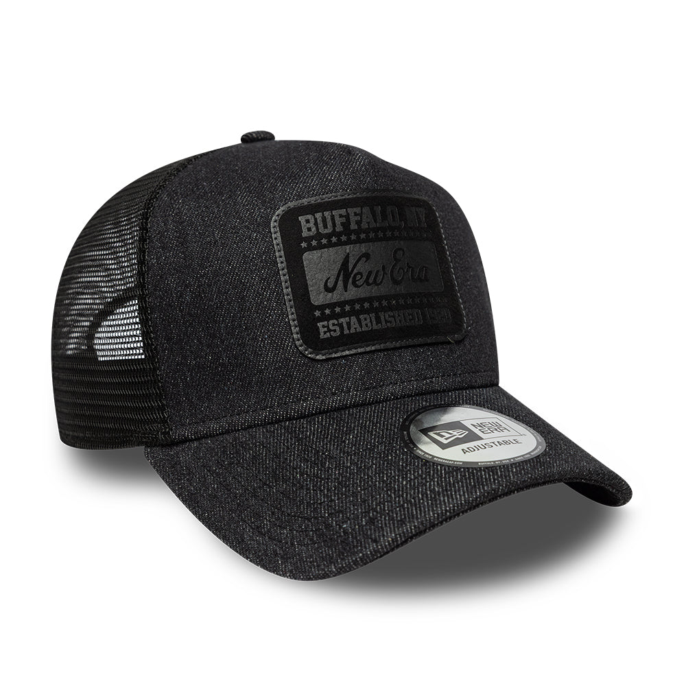 New Era Branded Patch Denim 9FORTY A-FRAME Trucker Snapback