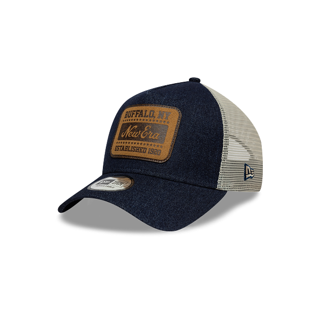 New Era Branded Patch Denim Trucker Snapback