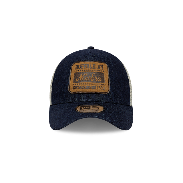 New Era Branded Patch Denim Trucker Snapback