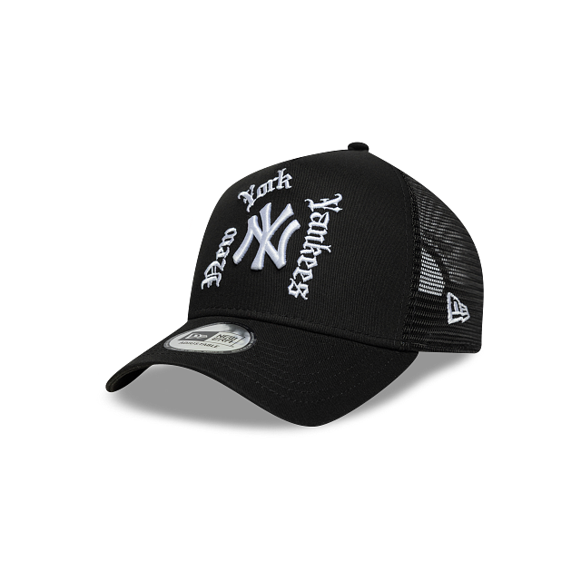 New York Yankees MLB Wordmark 9FORTY A-Frame Trucker Snapback