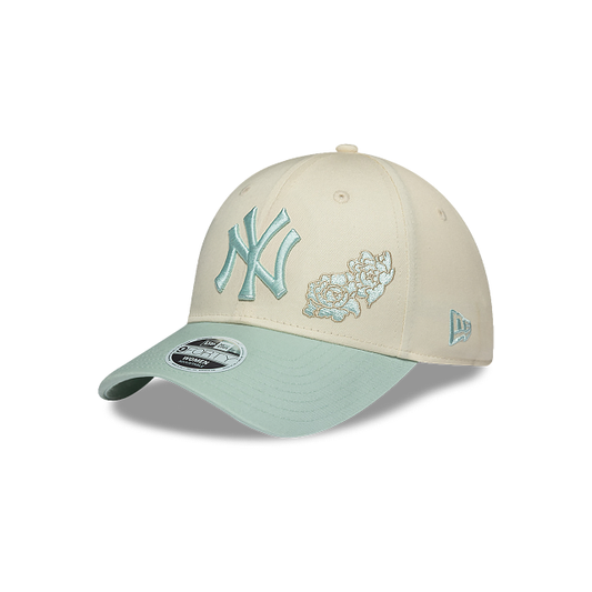New York Yankees MLB Floral Pack 9FORTY Strapback Mint para Mujer