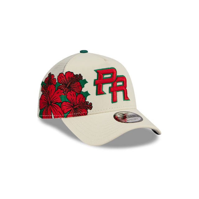 Puerto Rico MLB World Baseball Classic Embroidery 9FORTY A-Frame Trucker Snapback