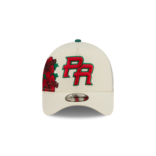 Puerto Rico MLB World Baseball Classic Embroidery 9FORTY A-Frame Trucker Snapback