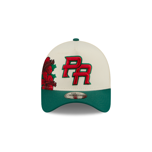 Puerto Rico MLB World Baseball Classic Embroidery  9FORTY A-Frame Snapback Blanca