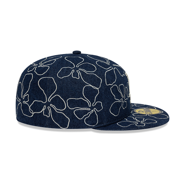 Los Angeles Dodgers MLB Floral Denim 59FIFTY Cerrada