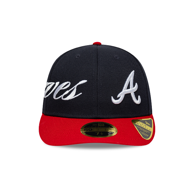 Atlanta Braves MLB Side Script 59FIFTY Low Profile Cerrada
