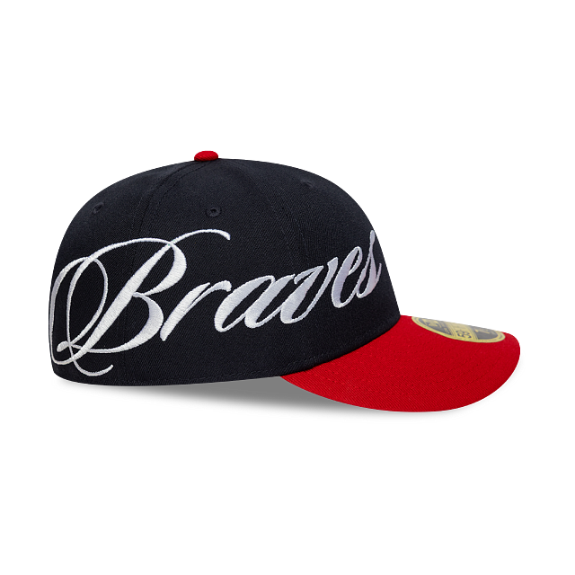 Atlanta Braves MLB Side Script 59FIFTY Low Profile Cerrada