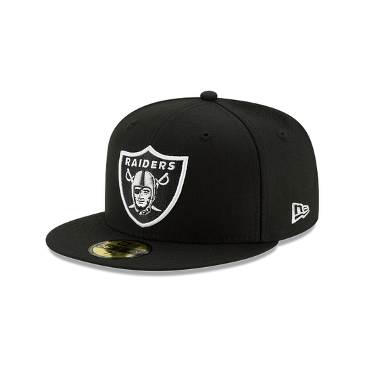 Las Vegas Raiders NFL Black on Black 59FIFTY Cerrada Negra