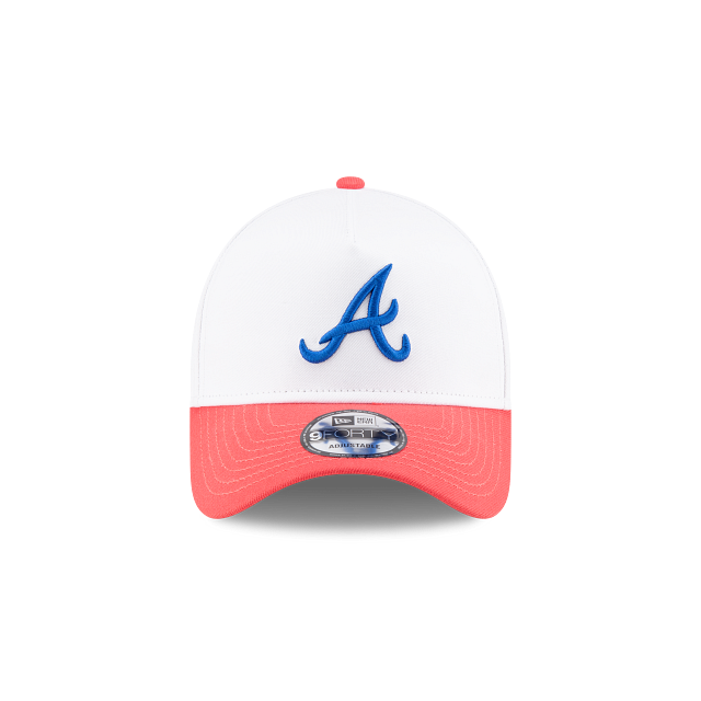 Atlanta Braves MLB White Coral 9FORTY A-Frame Snapback