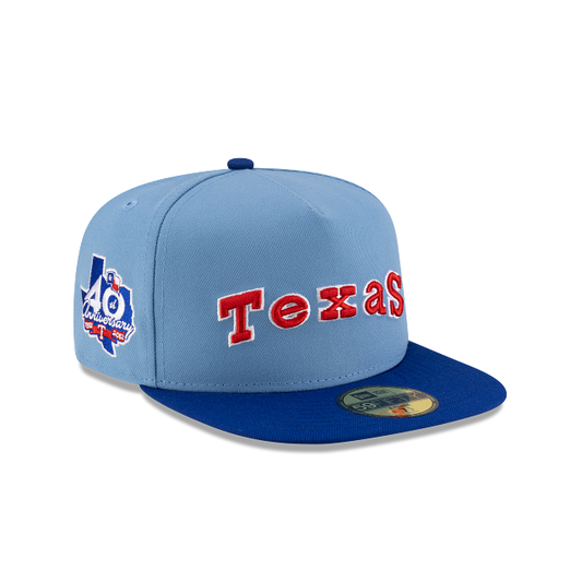 Texas Rangers MLB Sky Blue 59FIFTY Cerrada