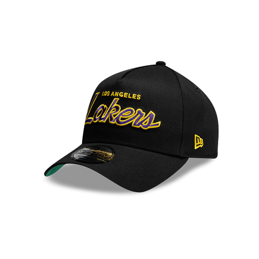Los Angeles Lakers NBA Wordmark Script 9FORTY A-Frame Snapback