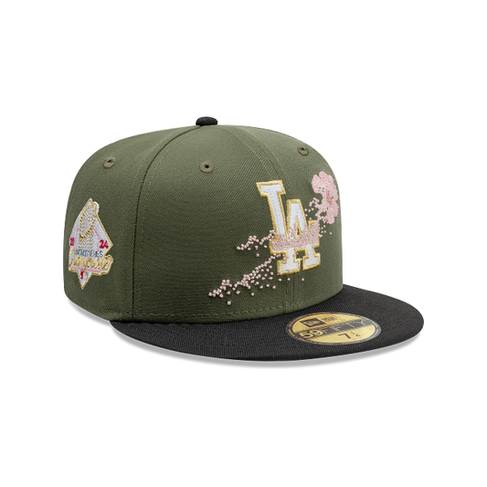 Los Angeles Dodgers MLB Japan Dotted Flower 59FIFTY Cerrada
