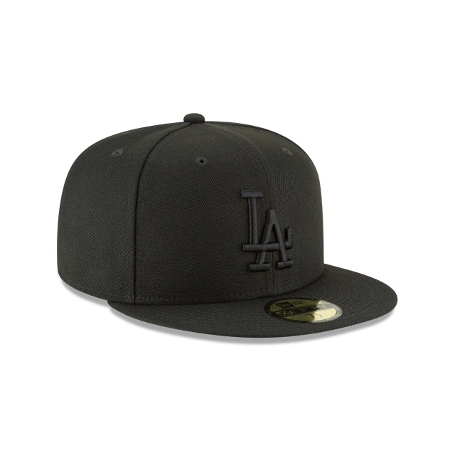 Los Angeles Dodgers MLB Black On Black 59FIFTY Cerrada