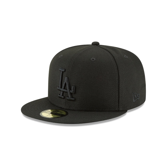 Los Angeles Dodgers MLB Black On Black 59FIFTY Cerrada